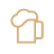 Beer icon in gold