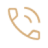 Call centre icon in gold
