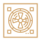 Ventilation Systems icon in gold